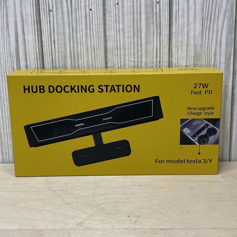LED USB FAST CHARGING DOCKING STATION HUB TESLA MODEL 3/Y UPGRADE